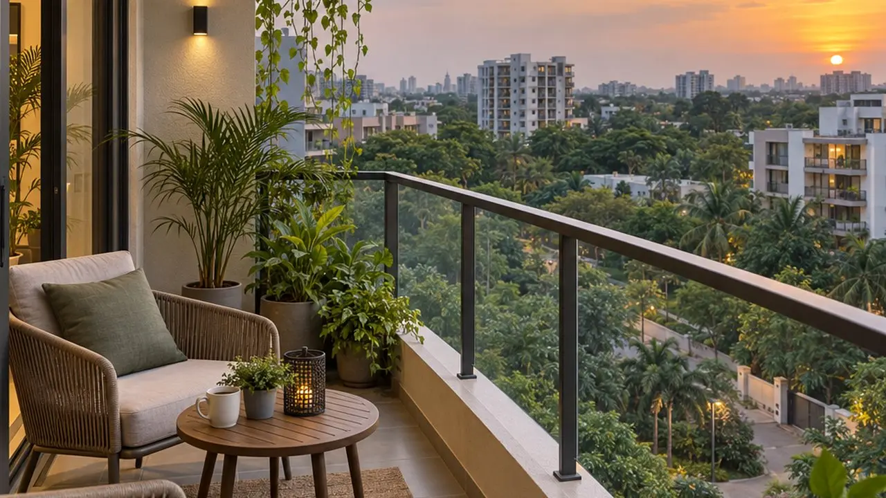 2 BHK — Balcony — Brighthaven Homes