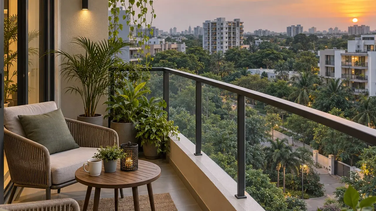 1 BHK — Balcony — Mosslight Residences