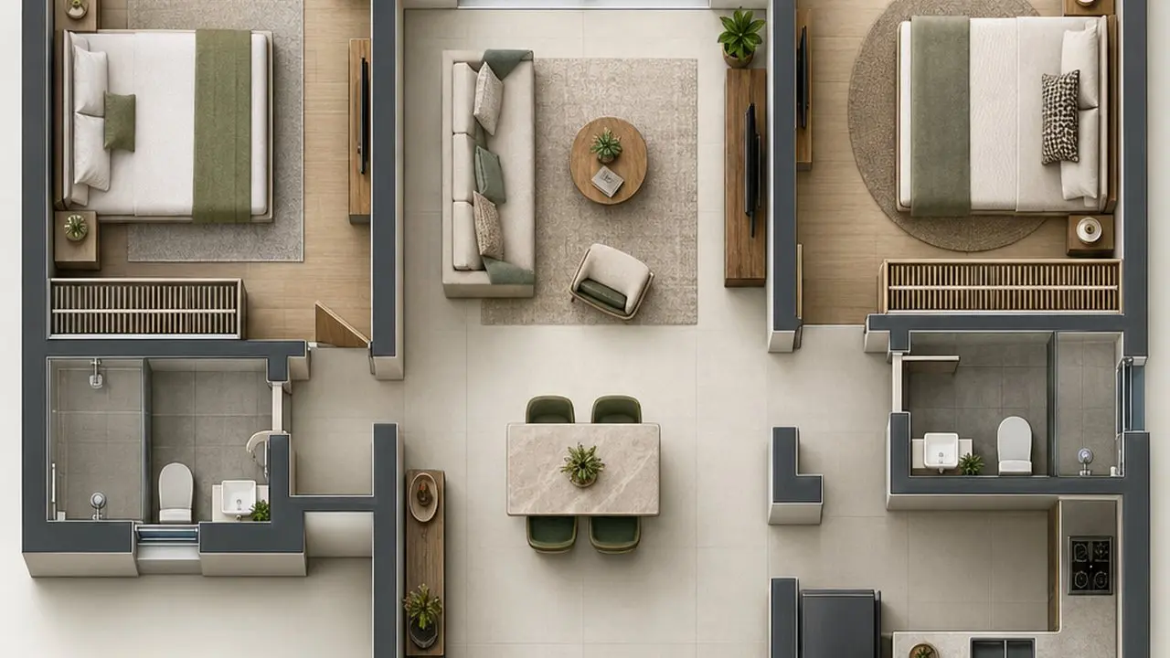 1 BHK — Bedroom 3 — Mosslight Residences